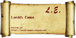 Lenkh Emma névjegykártya